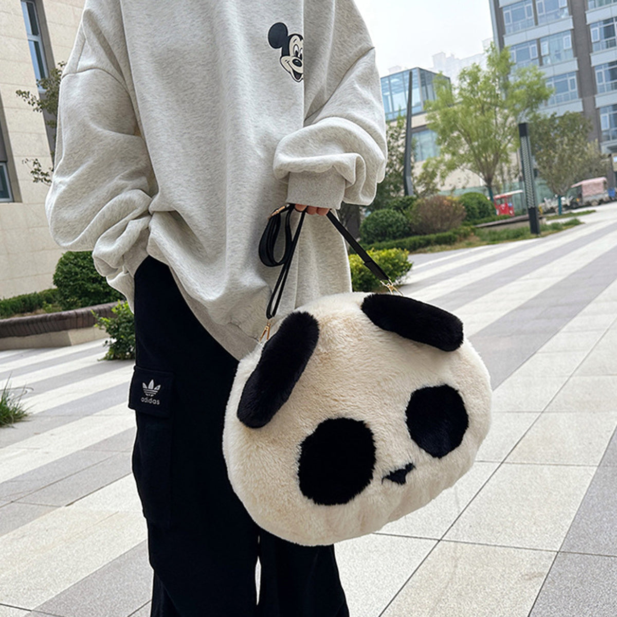 Plush Panda Shoulder Bag Cute Crossbody Bag