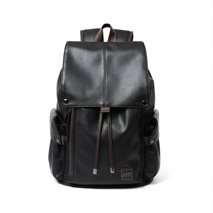 Men Leather Travel Backpack