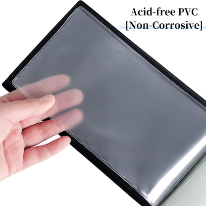 LAPOLAR 40 Pockets Banknote Currency Collecting Album - 20 Sheets Clear Dollar Bill Holders World Money Storage Book Collection Supplies Double-Sided Pages for Trading Cards Stamps Tickets Black