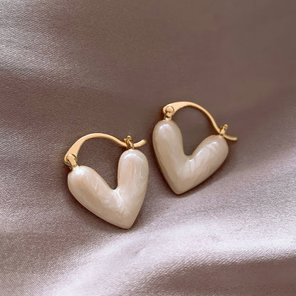 Women's Love Heart High-End Peach Heart Earrings
