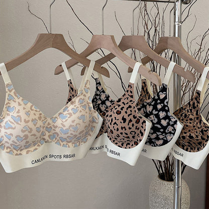 Leopard Print Sexy Push-up Vest-Style Underwear Set