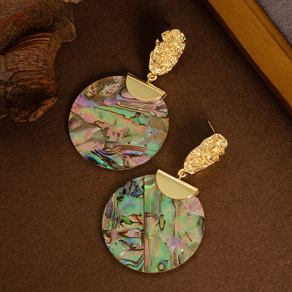 French Light Luxury Fantasy Deep Sea Shell Earrings