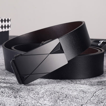 Men's Trendy Business Belt Without Toothless Buckle