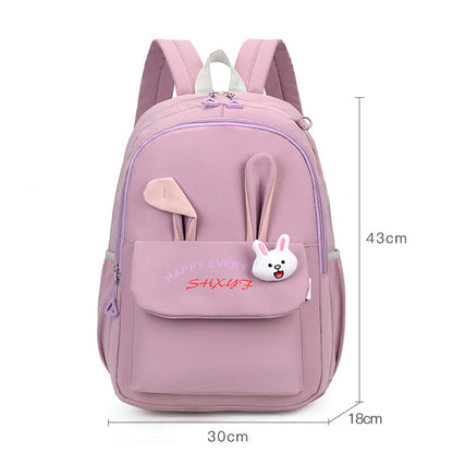 Elementary School Student Backpack with Rabbit Ears