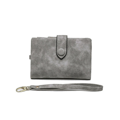 Women's Frosted Large Capacity Short Wallet
