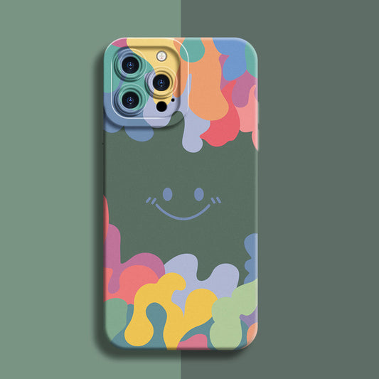 Painted Smiley Face iPhone 16 Phone Case