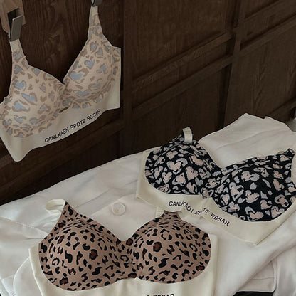 Leopard Print Sexy Push-up Vest-Style Underwear Set