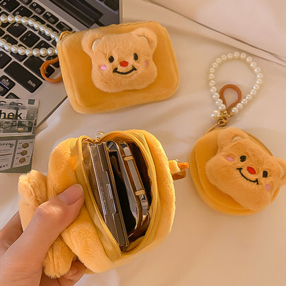 Cute Plush Bear Card Holder Mini Coin Purse