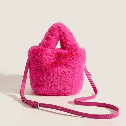 Plush Bag Rose Red Nonster Ornaments Plush Bucket Bag