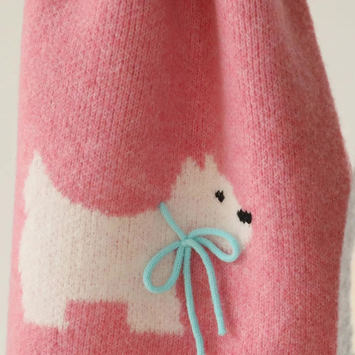 Bowknot Puppy Knitted Warm Scarf