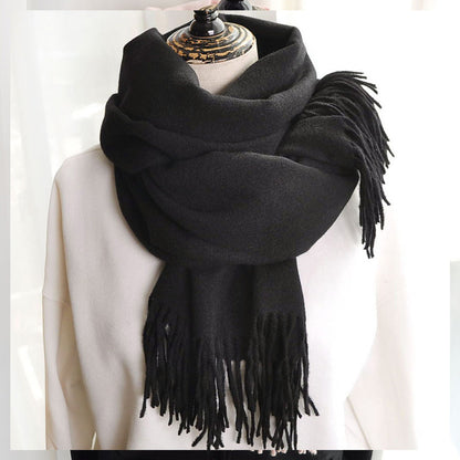 Solid Color Imitation Cashmere Scarf for Women Solid Color Scarf