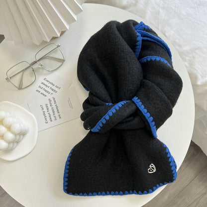 Korean Retro Versatile Knitted Scarf for Women
