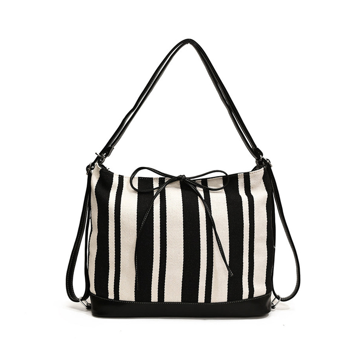 Students Striped Backpack Tote Bag Women's Bag