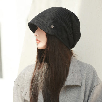 Hat for Women Thin Style Japanese Style Cold Hats Plain Head Hats