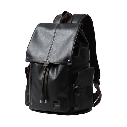 Men Leather Travel Backpack