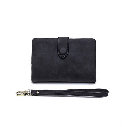 Women's Frosted Large Capacity Short Wallet