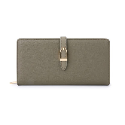 Dark Faux Cowhide Women Long Wallet