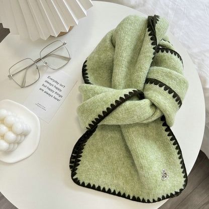 Korean Retro Versatile Knitted Scarf for Women