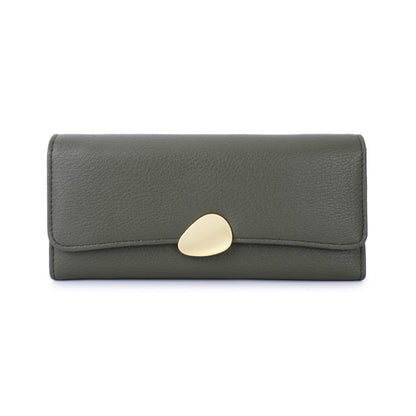 Classic Lychee Pattern Tri-fold Wallet