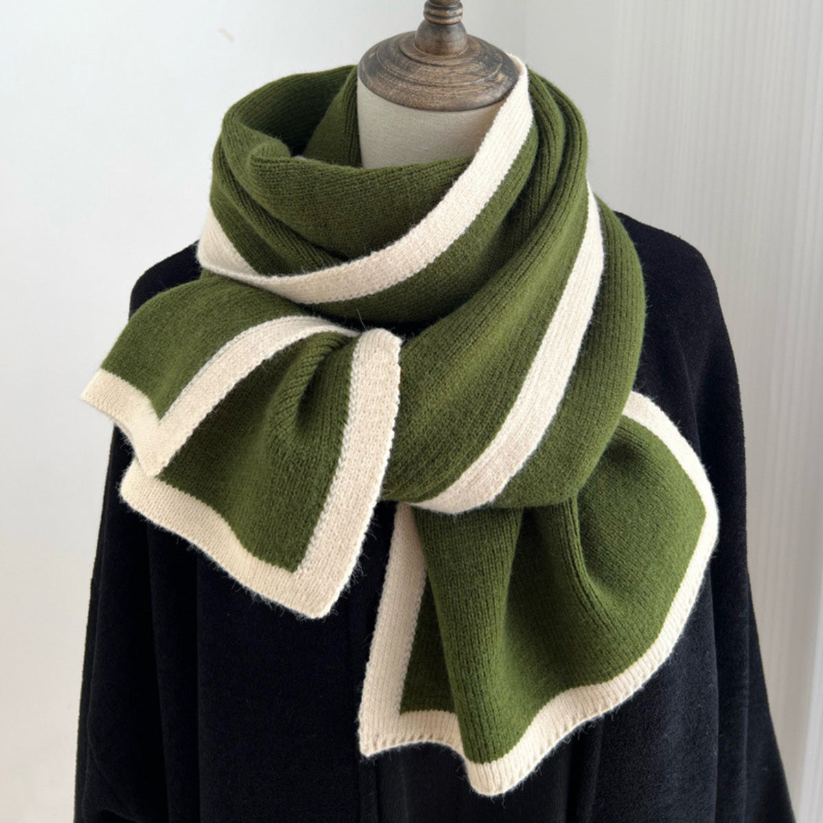Scarf for Women Black Luxury Knitted Scarf