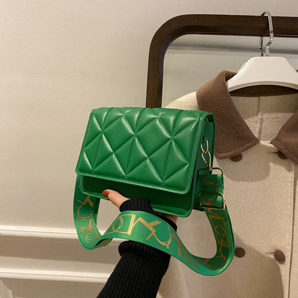 Solid Color Handbags Crossbody Small Square Bags