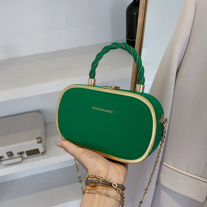 Chain Box Bag Candy Color Crossbody Commuter Bag
