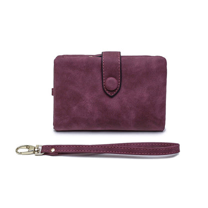 Women's Frosted Large Capacity Short Wallet