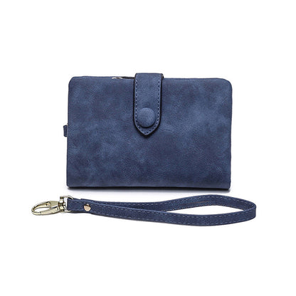 Women's Frosted Large Capacity Short Wallet
