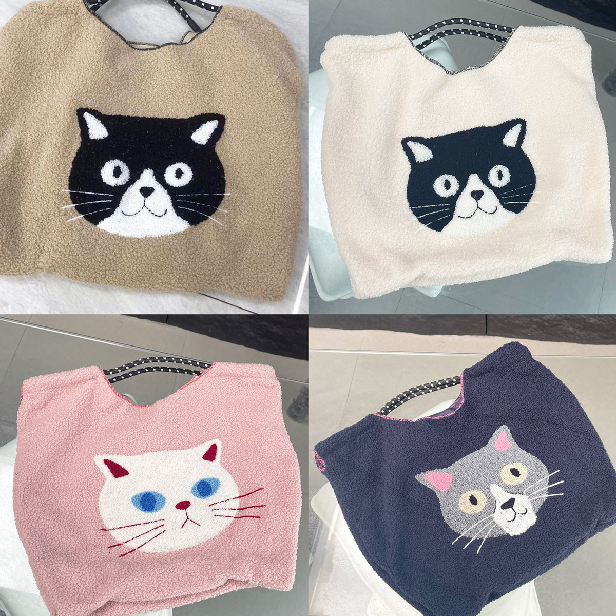 Japanese Cartoon Embroidered Tote Bag