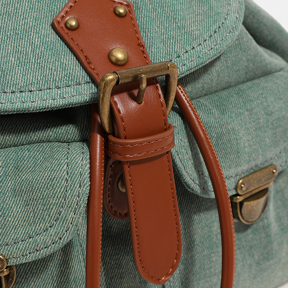 Washed Denim Commuter Backpack