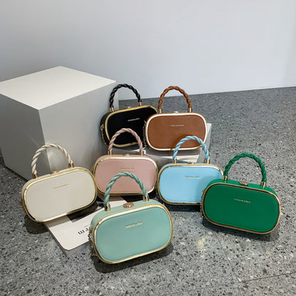 Chain Box Bag Candy Color Crossbody Commuter Bag