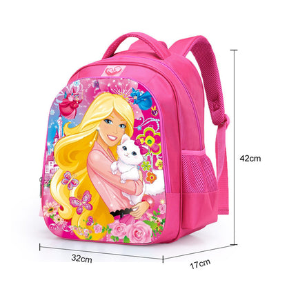 Primary School Girl Schoolbag Princess Barbie Cartoon Backpack