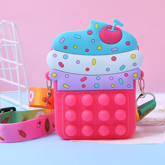 Cute cartoon silicone coin pocket coin purse