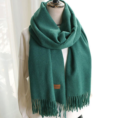 Solid Color Imitation Cashmere Scarf for Women Solid Color Scarf