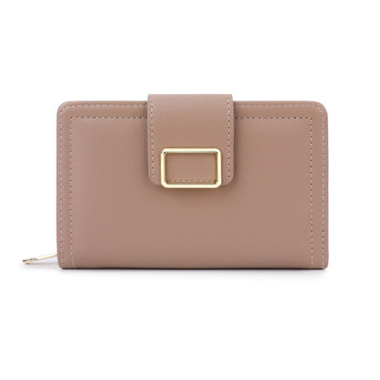 Multifunctional Solid Color PU Ladies Wallet