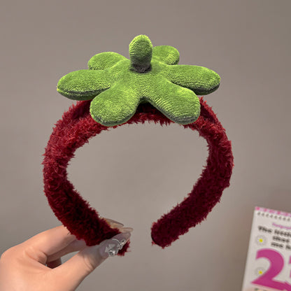 Cute Strawberry Headband Face Wash Headband