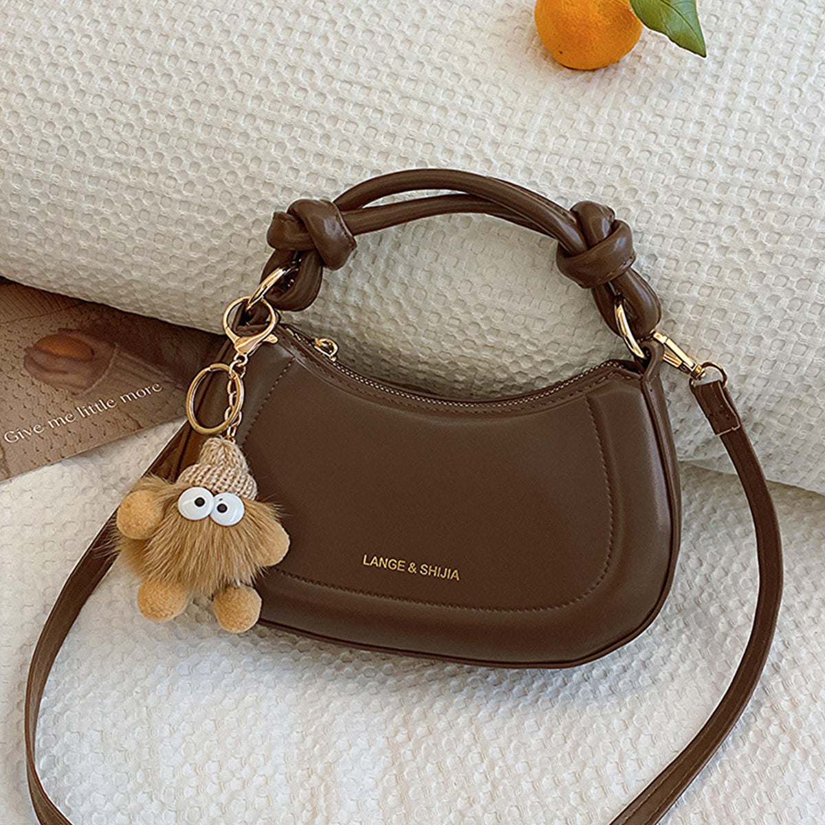 Ladies French Handbags Single Shoulder Saddle Bag