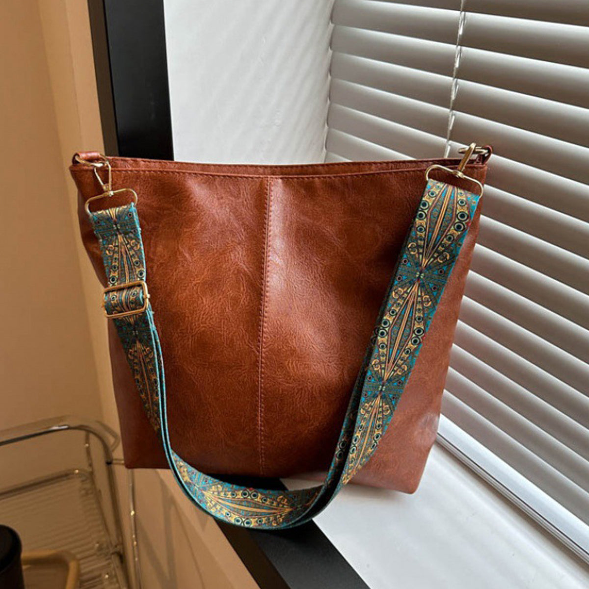 Single Shoulder Crossbody Large Capacity PU Bag
