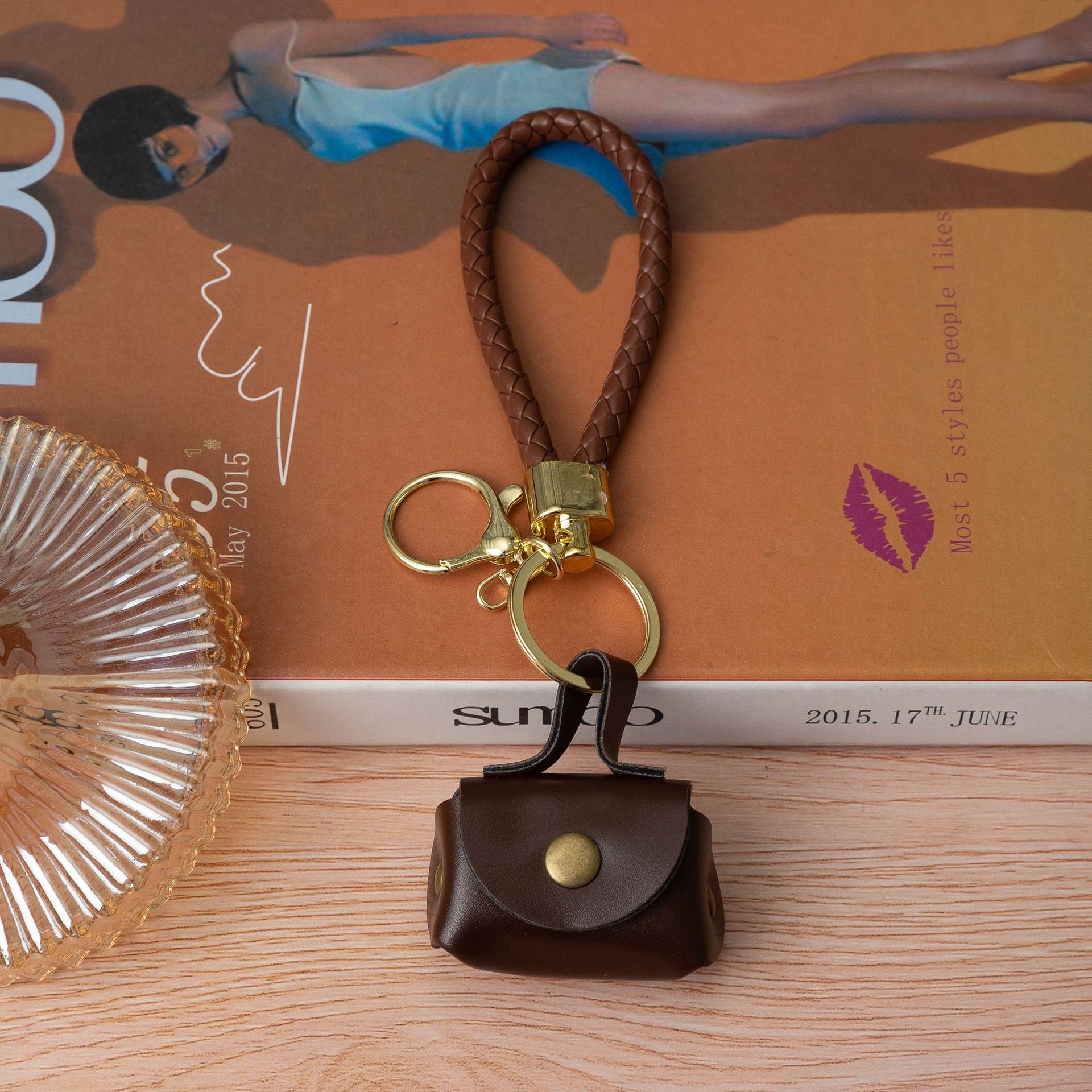 New Creative Zero Wallet Keychain Cute Girl Bag Pendant Car Keychain Backpack Hanger Small Gift