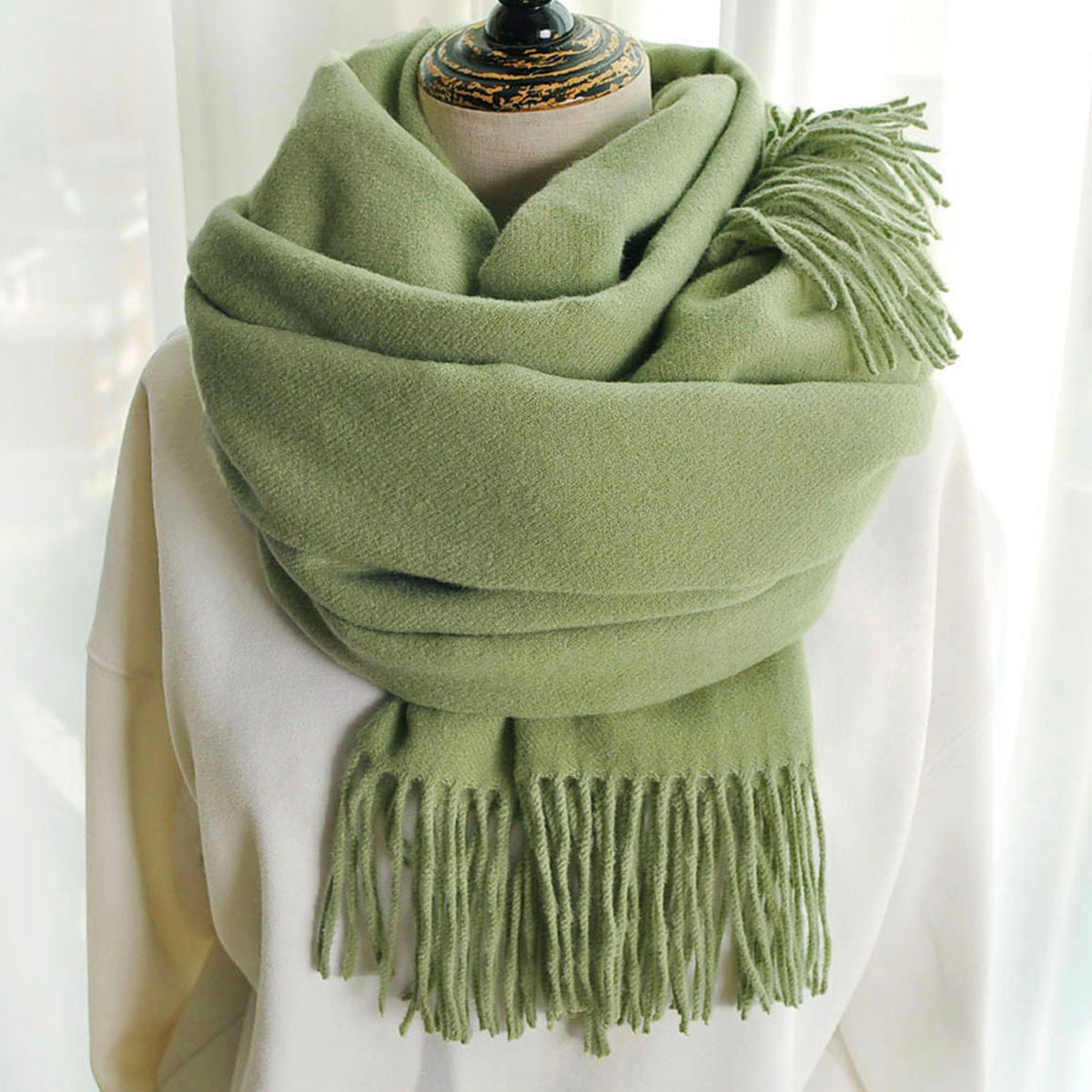 Solid Color Imitation Cashmere Scarf for Women Solid Color Scarf