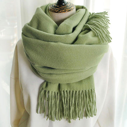 Solid Color Imitation Cashmere Scarf for Women Solid Color Scarf