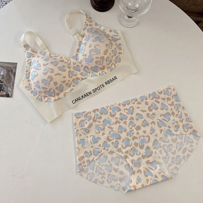 Leopard Print Sexy Push-up Vest-Style Underwear Set