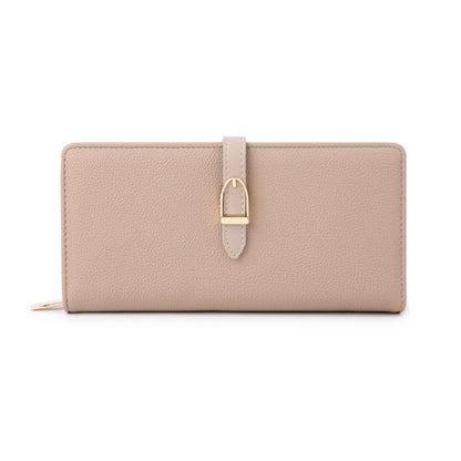 Dark Faux Cowhide Women Long Wallet