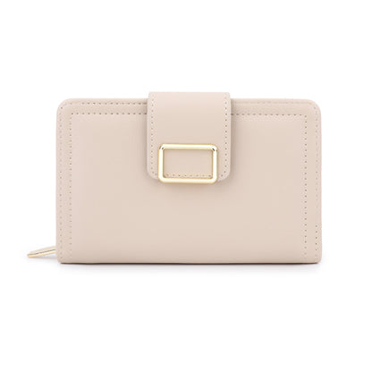 Multifunctional Solid Color PU Ladies Wallet