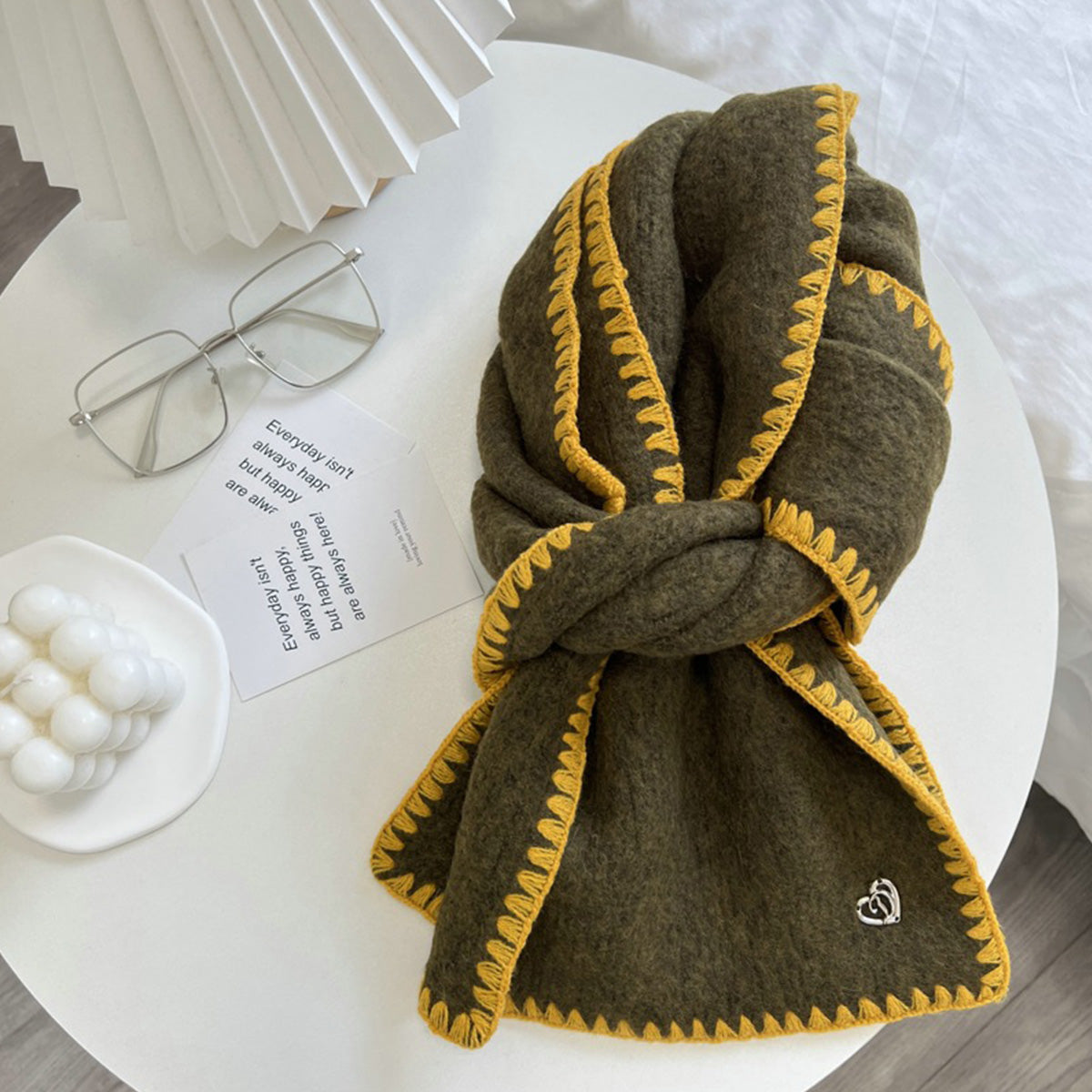 Korean Retro Versatile Knitted Scarf for Women