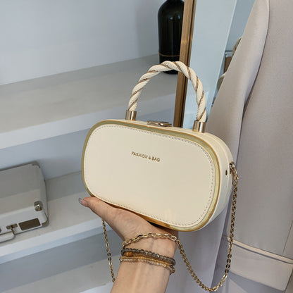 Chain Box Bag Candy Color Crossbody Commuter Bag
