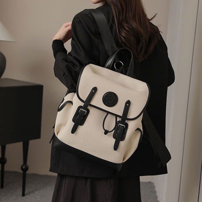 Large-Capacity Canvas Campus Backpack