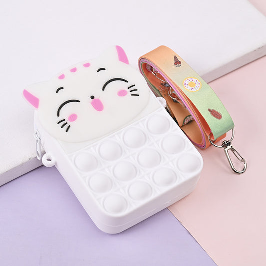 Cute cartoon silicone coin pocket coin purse