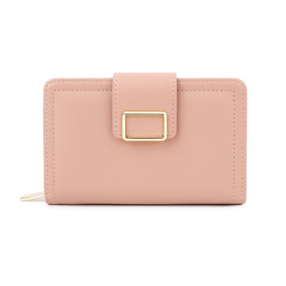 Multifunctional Solid Color PU Ladies Wallet
