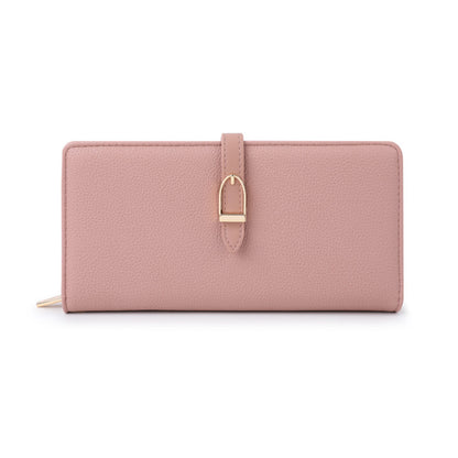 Dark Faux Cowhide Women Long Wallet